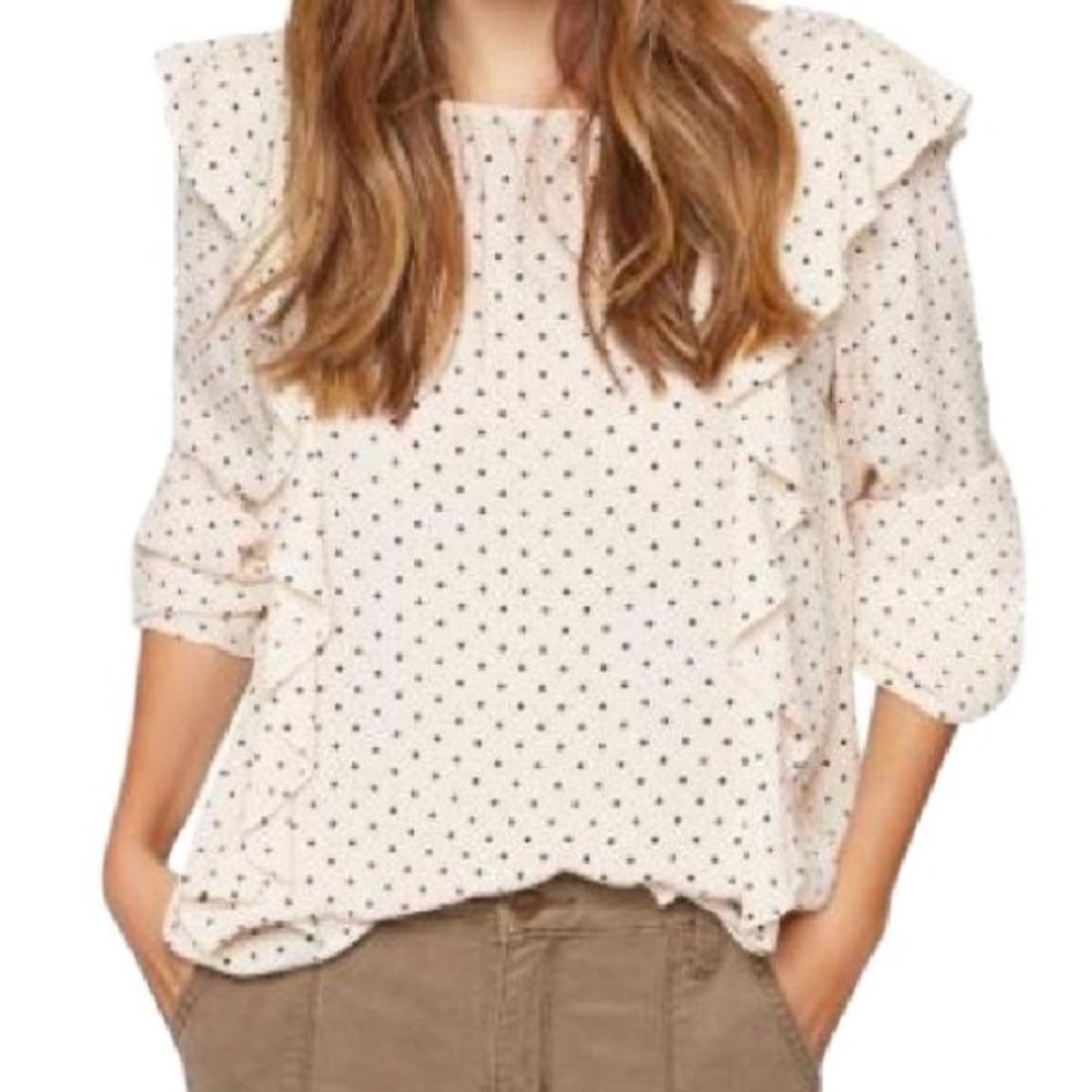 Sanctuary | Polka Dot Ruffled Blouse